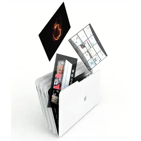 apple mac folder laptop concept