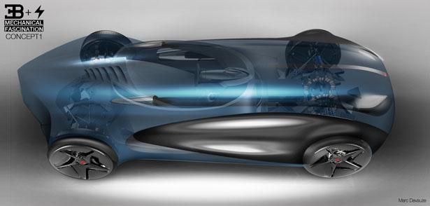 Bugatti Type Zero Concept by Devauze Marc, Anton Lawrence Victor, Emeric Baubant, Yaniss Tebaibi, and Geoffrey Texier