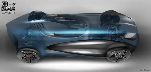 Bugatti Type Zero Concept by Devauze Marc, Anton Lawrence Victor, Emeric Baubant, Yaniss Tebaibi, and Geoffrey Texier