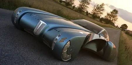 Bugatti on Futuristic Bugatti 57 Atlantic Concept Car By Bruno Delussu   Tuvie