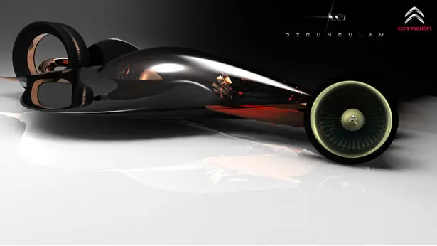 Futuristic Citroen Maglev Race Car by Ozgun Culam