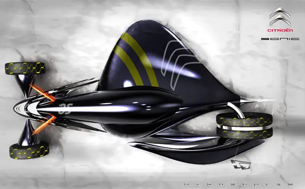 Futuristic Citroen Maglev Race Car by Ozgun Culam