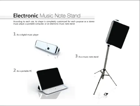 clef futuristic music note stand Via NextGenPC