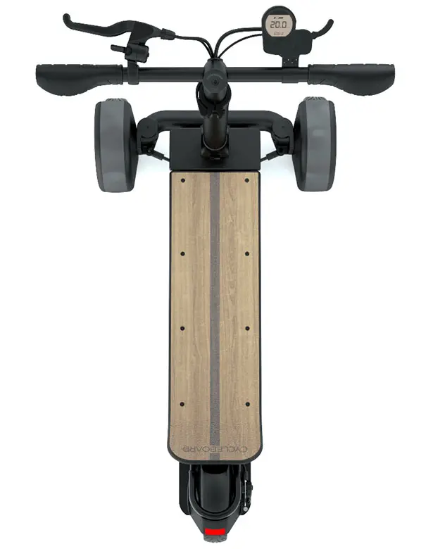 Cycleboard StandUp Electric Vehicle With LeantoSteer Design Tuvie