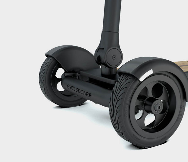 Cycleboard StandUp Electric Vehicle With LeantoSteer Design Tuvie