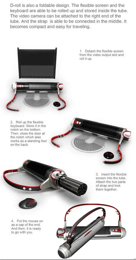 d-roll laptop concept