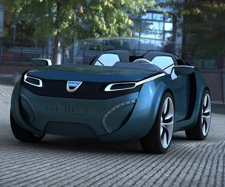Architectural Design Concepts on Dacia Shift Two Seater Concept Car With Transparent Removable Roof