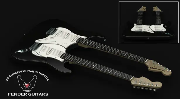 Double Neck Guitar Concept In Tribute To The Fender Guitars Photo