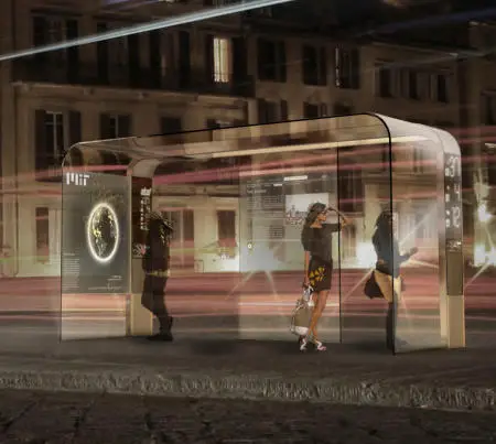 eyestop italy futuristic bus stop
