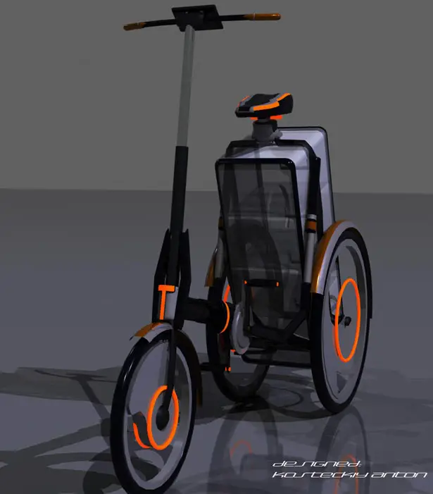 Folding Bike for Couriers by Anton Kosteckii