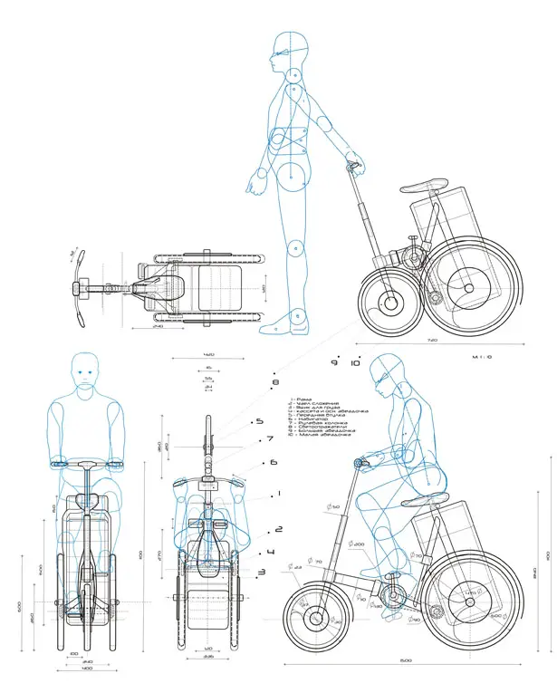 Folding Bike for Couriers by Anton Kosteckii