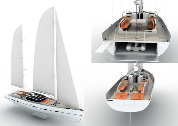 Andala 24-meter Aluminum Sailing Boat by Enrico Fontanesi | Tuvie