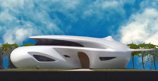 Futuristic House Biomorphism by Ephraim Henry Pavie Architects and Design