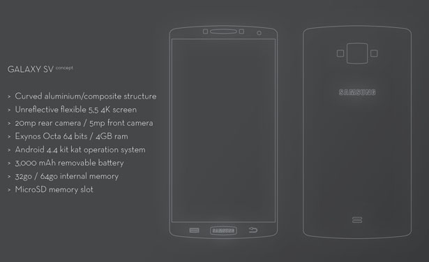 Samsung Galaxy S5 Concept Mobile Phone by Maël Oberkampf