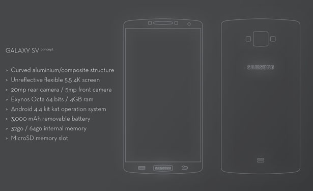 Samsung Galaxy S5 Concept Mobile Phone by Maël Oberkampf