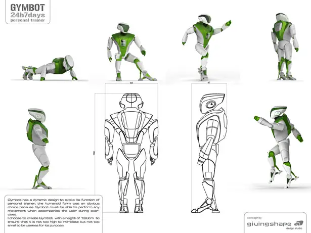 Gymbot Personal Trainer Robot by GivingShape