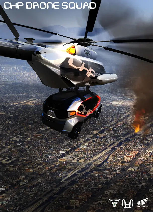 Honda CHP Drone Squad Futuristic Highway Patrol Vehicle for 2025 Tuvie
