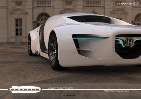 Honda on Futuristic Honda Zeppelin Luxury Sports Sedan Concept Was Inspired By