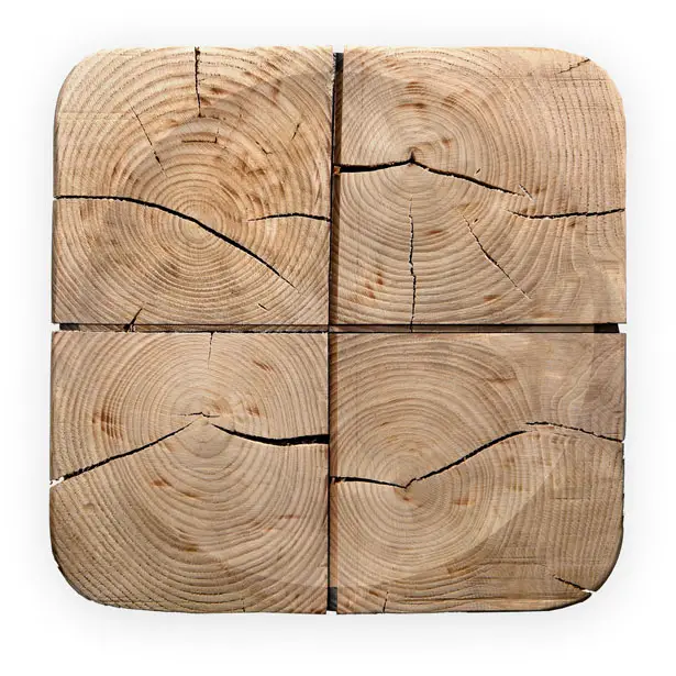 Hug Monolith Wooden Stool by Emo Design for Elite