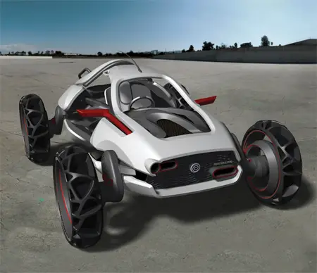 Automotive Wheels on Hurricane Car Concept With Innovative Body And Wheel Suggests A New