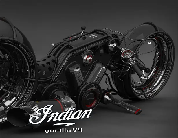 Indian Gorilla V4 Motorcycle by Vasilatos Ianis