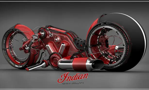 Indian Gorilla V4 Motorcycle by Vasilatos Ianis