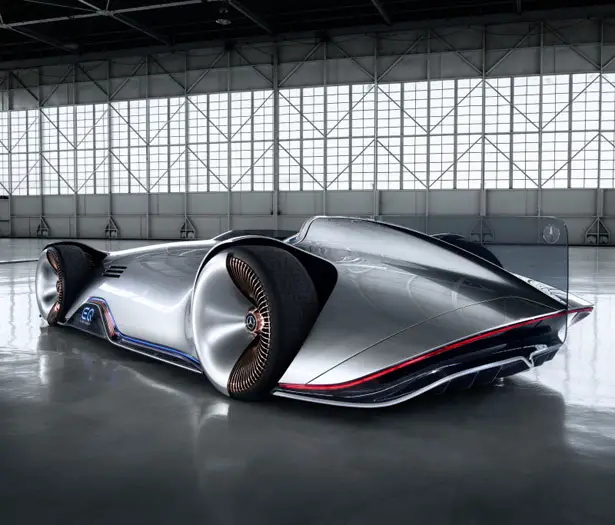 MercedesBenz EQ Silver Arrow Electric Car Features Seamless Blend of