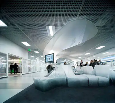 Futuristic Architecture on Modern And Futuristic Lounge Design By Tobias Wallisser And Chris
