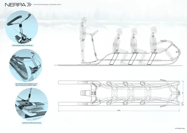 Nerpa Transformable Dog Sledge by Khitrova Anna