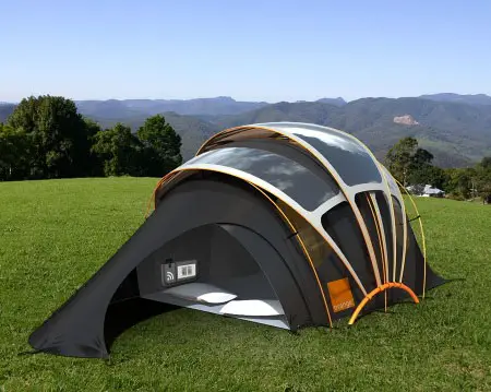 orange solar concept tent