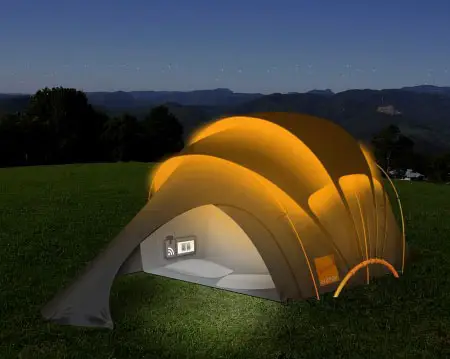 orange solar concept tent