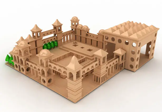 Wooden Toy Castle