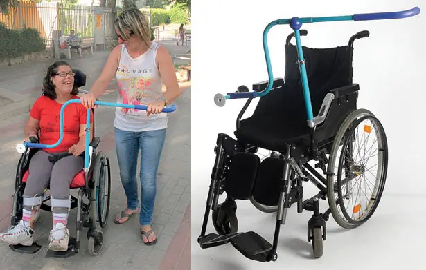 Side by Side Handle Extension for Wheelchairs by Tammy Kalinsky