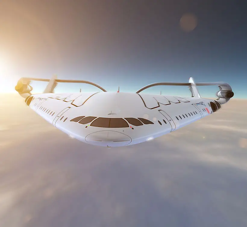 Futuristic Sky OV Evo Transonic Airplane Concept for The Next Generation of Commercial Airplanes