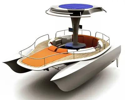 solar powered. Solar and Human Powered Boat