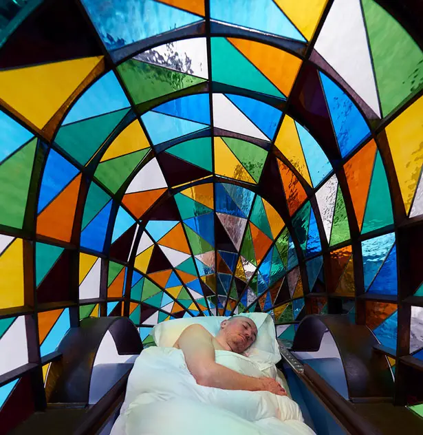 Stained Glass Driverless Sleeper Car by Dominic Wilcox