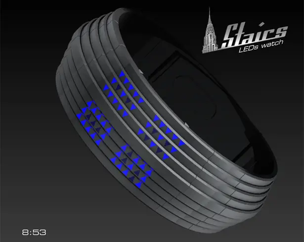 Stairs LED Watch Concept by Patrick