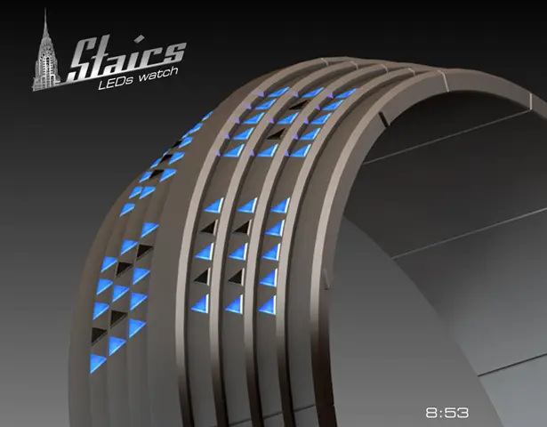 Stairs LED Watch Concept by Patrick