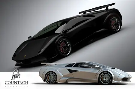 Redesign Lamborghini Countach EV as Tribute to Marcello Gandini