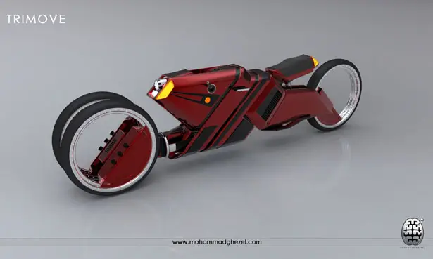 Futuristic Trimove Motorbike Concept by Mohammad Ghezel