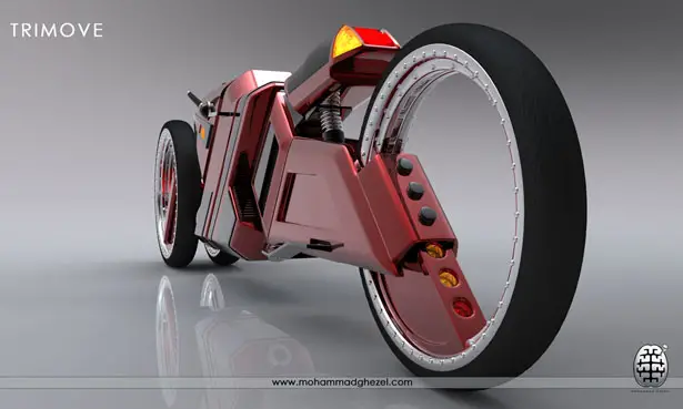 Futuristic Trimove Motorbike Concept by Mohammad Ghezel