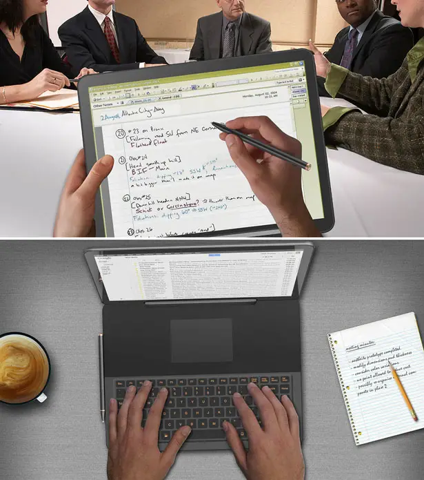 Upsidedown Convertible PC Features Laptop, Tablet, and Desktop
