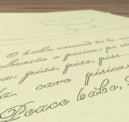 writing in bas-relief