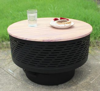 17 Stories Outdoor Fire Pit Comes With Grill And Table Top Cover