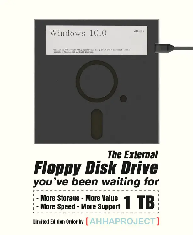 1tb External Diskette 5.25 by ahhaproject