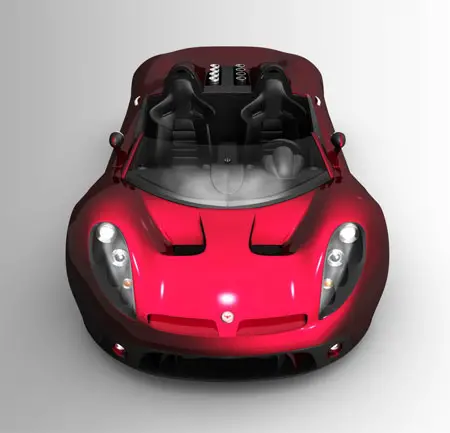 futuristic car scuderia bizzarrini p538 barchetta concept