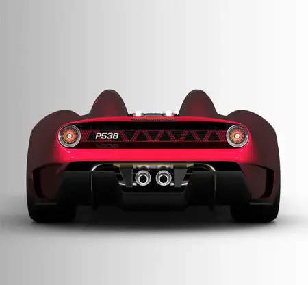 futuristic car scuderia bizzarrini p538 barchetta concept