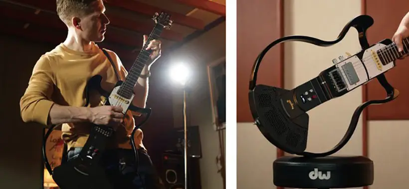 MOGABI V3 Electric Guitar with Built-In Speaker and Mic