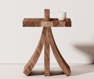 Japan Inspired 木 Kanji Side Table Creates Negative Space in Your Living Room