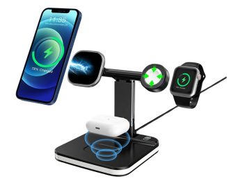 LumiCharge Magnetic Wireless Charger 4-in-1 Charging Station Dock